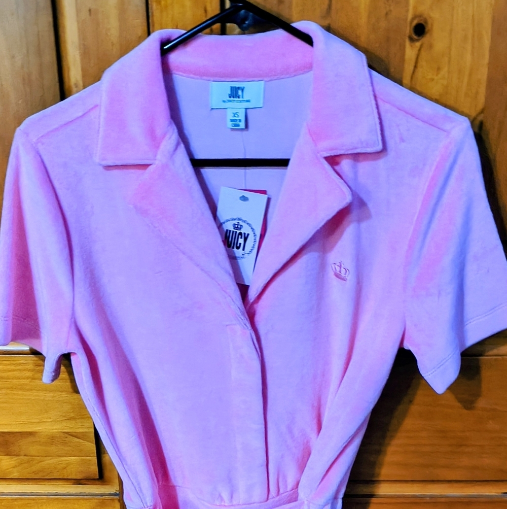 Juicy Couture Light Pink Terry Romper - Picture 2 of 5
